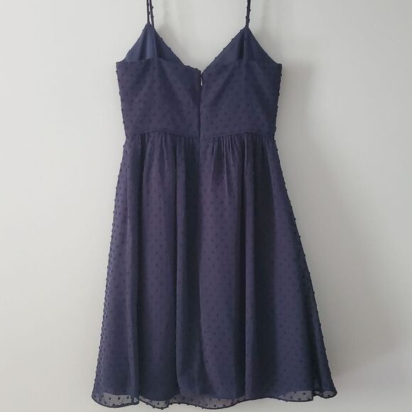 J. Crew Cameron Swiss Dot Dress in Navy with Pockets! Size 2 - Picture 3 of 7